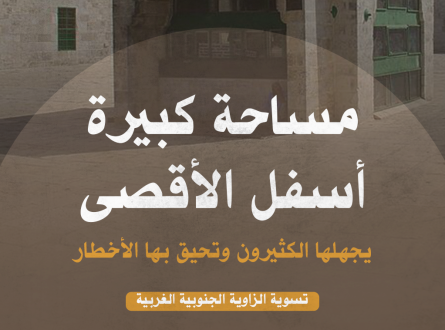 "تسوية الزاوية الجنوبية الغربية" أسفل المسجد الأقصى