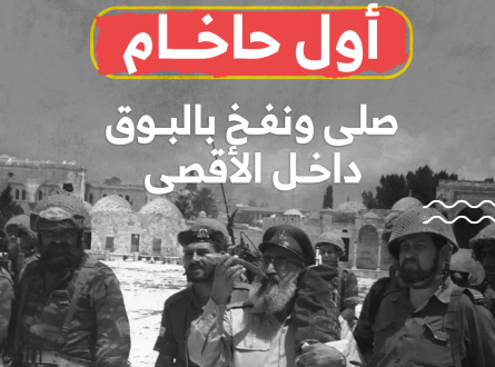 أول حاخام صلى ونفخ بالبوق داخل الأقصى 