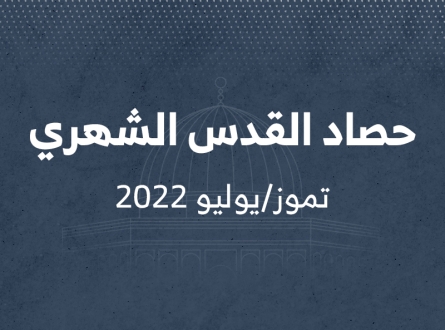 حصاد القدس الشهري تموز يوليو 2022