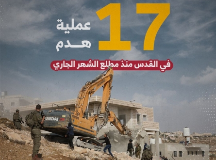 17 عملية هدم في القدس منذ مطلع الشهر الجاري