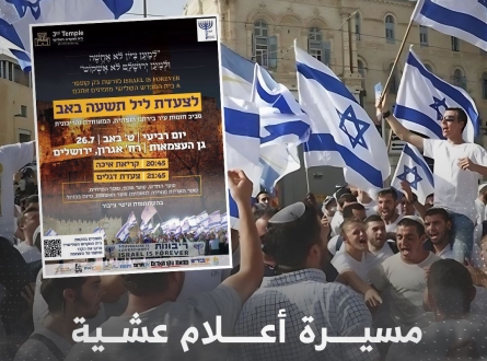 مسيرة أعلام عشية خراب الهيكل المزعوم