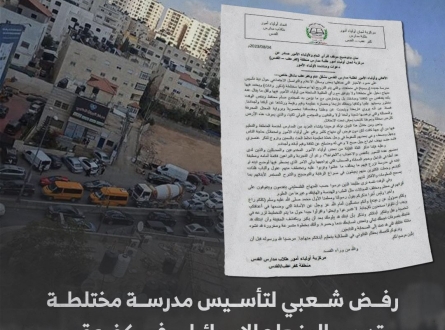رفض شعبي لتأسيس مدرسة مختلطة في القدس