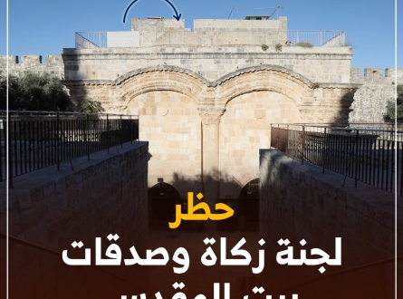 حظر لجنة زكاة وصدقات بيت المقدس