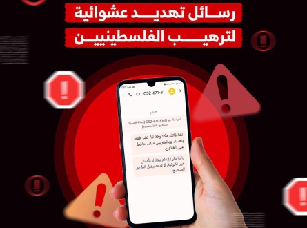 رسائل تهديد عشوائية لترهيب الفلسطينيين