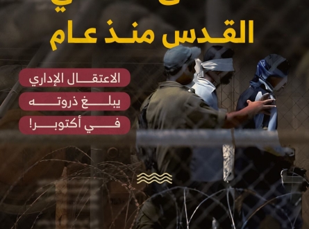 الاعتقال الإداري يبلغ ذروته في أكتوبر