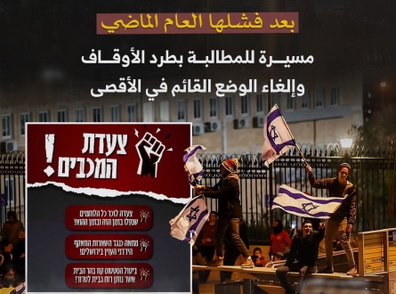 مسيرة للمطالبة بطرد الأوقاف وإلغاء الوضع القائم في الأقصى