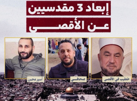 خلال 24 ساعة.. إبعاد 3 مقدسيين عن الأقصى