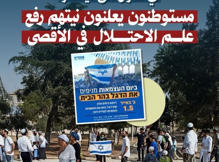 مستوطنون يعلنون نيتهم رفع علم الاحتلال في الأقصى
