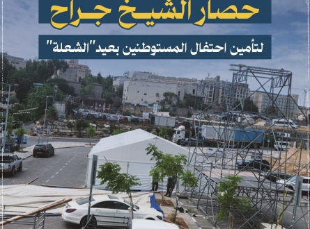 حصار الشيخ جراح لتأمين احتفال المستوطنين بعيد "الشعلة"