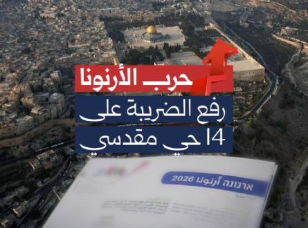 حرب الأرنونا.. رفع الضريبة على 14 حي مقدسي