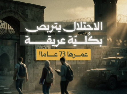 الاحتلال يتربص بكلية عريقة عمرها 73 عاماً
