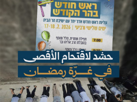 حشد لاقتحام الأقصى في غرة رمضان