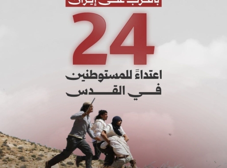 المستوطنون يعربدون مستغلين الحرب على إيران