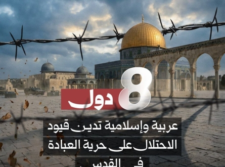 8 دول عربية وإسلامية تدين قيود الاحتلال على حرية العبادة في القدس