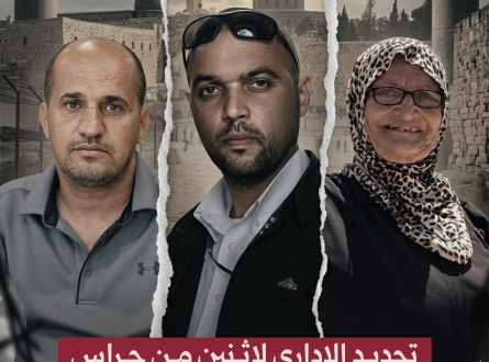 تجديد الإداري لاثنين من حراس الأقصى والإبعاد لـ"خويص"
